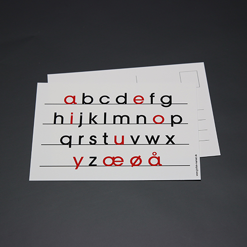 Billede af Postkort med alfabetet